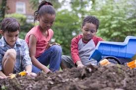 kids playing in the dirt